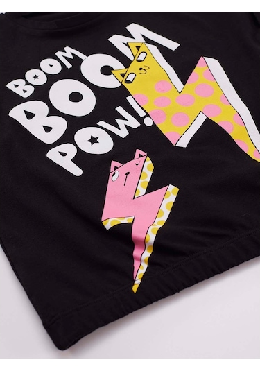 Denokids Mushi Boom Kız T-Shirt Şort Takım Çok Renkli