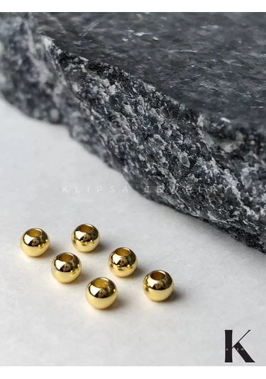 Klipsa Jewelry Altın Renkli Boncuk Ayırıcılar, Spacerlar 20 Adet 3 Mm 208069868