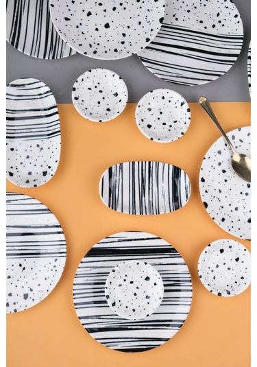 Tabak Evi Porselen Sidereal Kahvaltı Ve İkram Takımı 6 Kişilik 14 Parça Çok Renkli