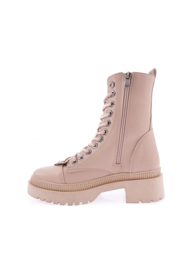 Dgn K9088 Kadin Geometrik Aksesuarli Bot K9088-1916-R12632 Ten Rengi