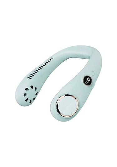 Fastbuy N20 Boyun Tipi Fan: 3 Hız, Led Ekran, 360 Esinti, 2000mah Pil, Açık Yeşil Açık Yeşil