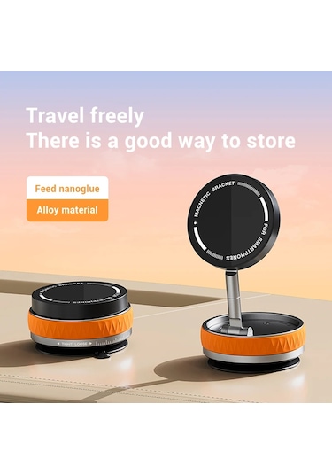 360 Ayarlanabilir Vakum Manyetik Vantuz Telefon Dağı, Eller Serbest Manyetik Black -