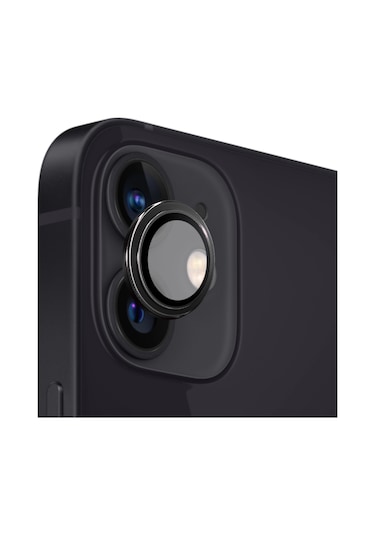 Safeus Safir Temperli Kamera Lens Koruyucu Apple Uyumlu iPhone 12 Ve Mini İle Siyah