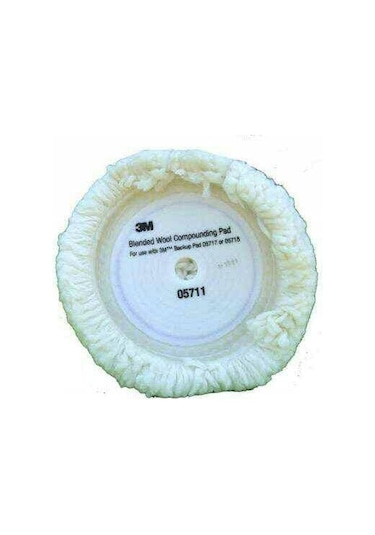 3m 05711 Hookit Beyaz Yün Pasta Cila Makine Keçesi