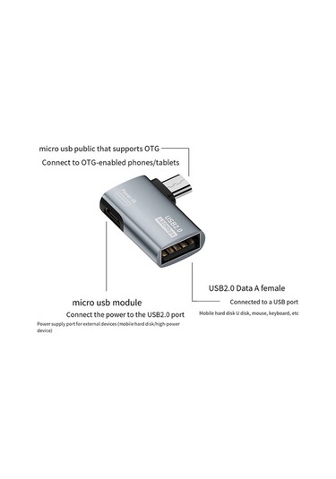 Ulzyvf Usb'ye Usb'den Sol Otg Mikro Kaynağı Kablo Güç Adaptörü 4k Nw