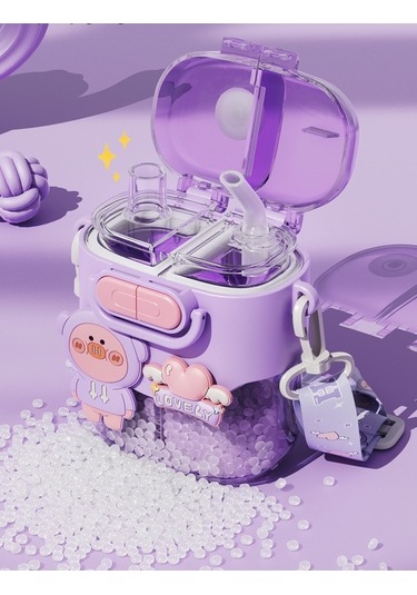 Pazly Sevimli Karikatür Çiftçi Desenli Büyük Kapasiteli Beyaz Bardak Beyaz