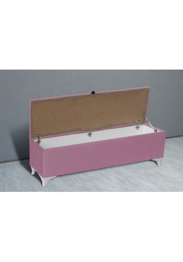 Vetra Chester Model Pembe Sandıklı Puf  Kapitoneli Model 140cm Sandıklı Bank