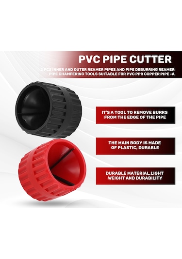 2 Adet Boru Raybası Boru Pah Kırma Aletleri Pvc Ppr Bakır Boru İçin -a