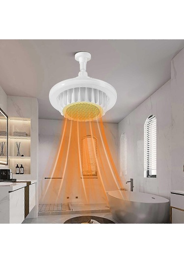 Istıcılı, Kumandalı, 3 Işık Modlu Led Ampul Isıtıcı Led Avize Ortam Isıtan 36 Watt 3900 Lümen Ampul