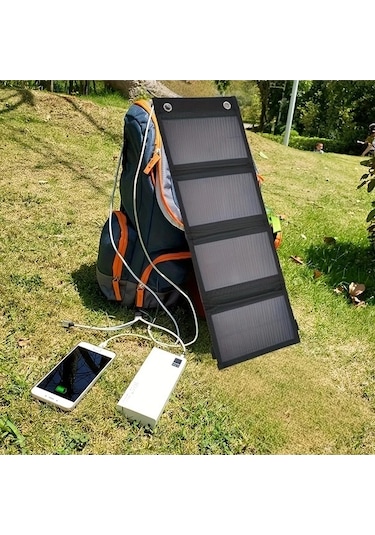 Besthome1 Dream011 4 Katlı Güneş Paneli 48.18x18.49 Cm Usb Power Bank, Kamp Şarj Cihazı