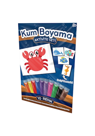 Sevimli Yengeç Kum Boyama Aktivite Seti
