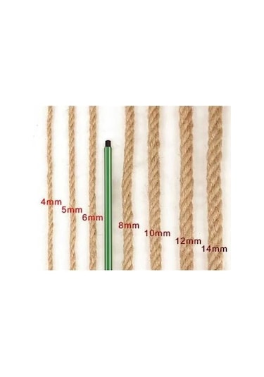 Jütburada Jüt Halat 4 Mm 50 Metre Hasır Dekor Süsleme İp