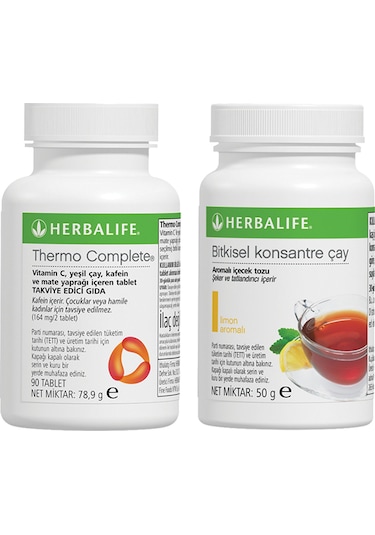 Herbalife Set 1 Adet Thermo 90 Tablet ve 1 Adet Limonlu Çay 50gr