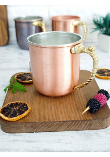 Modabakir Kupa Bardak Bakır Premium Metalik