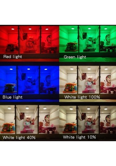 Novahub Gece Lambası - Beyaz Işık Pil 3 Adet Ambience Pat Light Başucu Göz Koruma Lampası Diğer