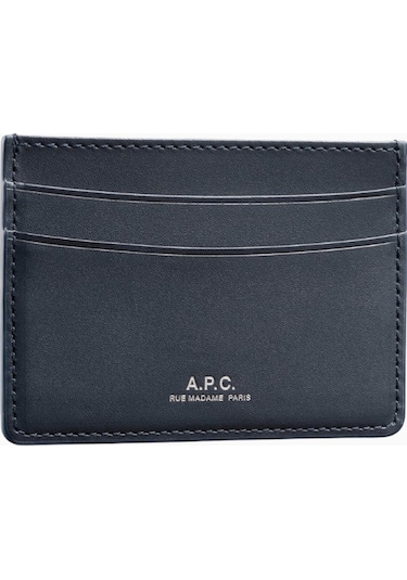 A.p.c André Unisex Deri Kartlık Koyu Lacivert 1