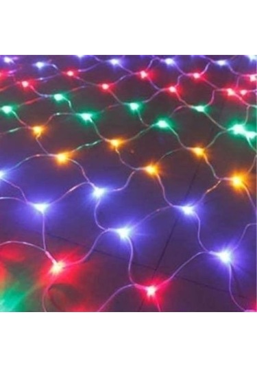 Hobibahçem 1x2 Metre Dekoratif File Ağ Perde 192 Led 8 Animasyonlu Farklı Işık Modu Rgb Fişli RGB