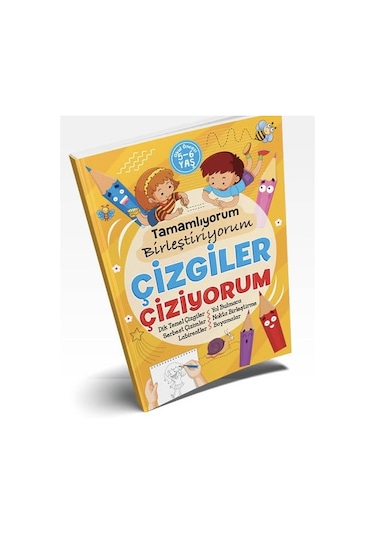 Çizgiler Çiziyorum Tamamlıyorum Birleştiriyorum 5-6 Yaş - Ema Ya