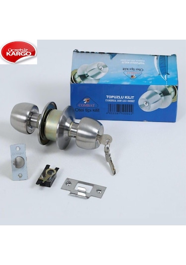 Combat Topuzlu Kapı Kilidi Otel Tipi Saten Renk