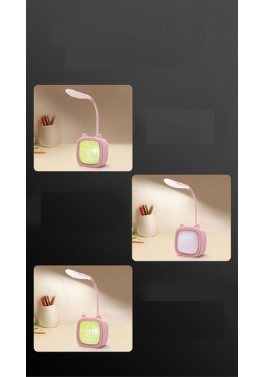 Tv Tasarımlı 2 Kademeli Şarjlı Masa Lambası Pembe