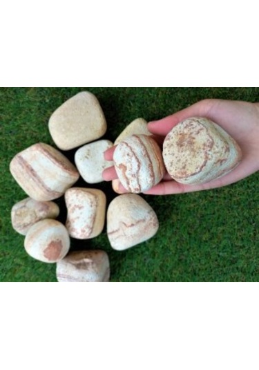 Sarı Çizgili Dolomit 4 Kg 6-10 Cm Sarı Dolomit Taş