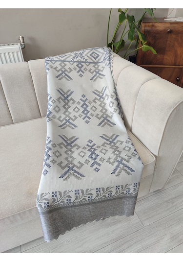 Koltuk Örtüsü Kaymaz Kilim Gri