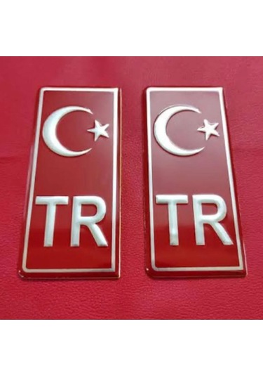 Tr Yazılı Ve Ayyıldızlı Alüminyum Kabartmalı Plakalık