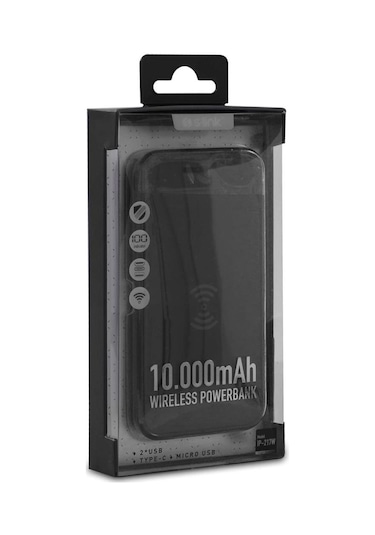 S-Link IP-217W 10000 mAh LCD Ekranlı Taşınabilir Şarj Cihazı Powerbank Siyah