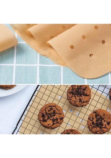 250 Adet Air Fryer Pişirme Kağıdı Tek Kullanımlık Hava Fritöz Yağ