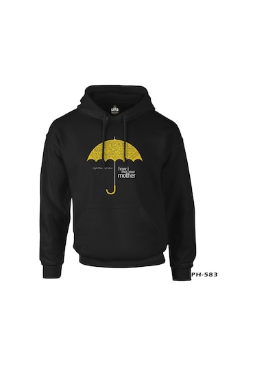 How I Met Your Mother - Umbrella Siyah Erkek Fermuarsız Kapşonlu