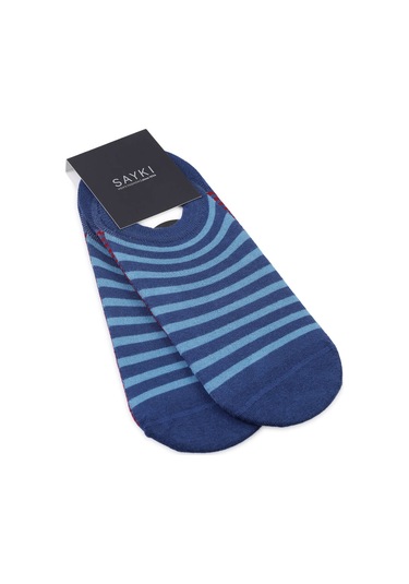 Kırmızı Desenli Pamuklu İkili Babet Çorap 33840 Model53