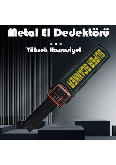 Techtic Scanner Metal Üst Arama El Dedektörü Güvenlik Havaalanı