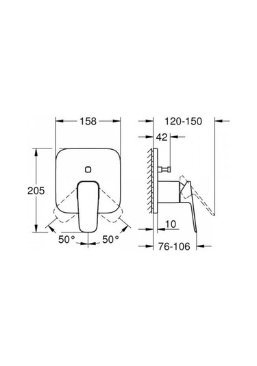 Grohe Cubeo Ankastre Banyo/duş Bataryası - 1017780000 Gümüş