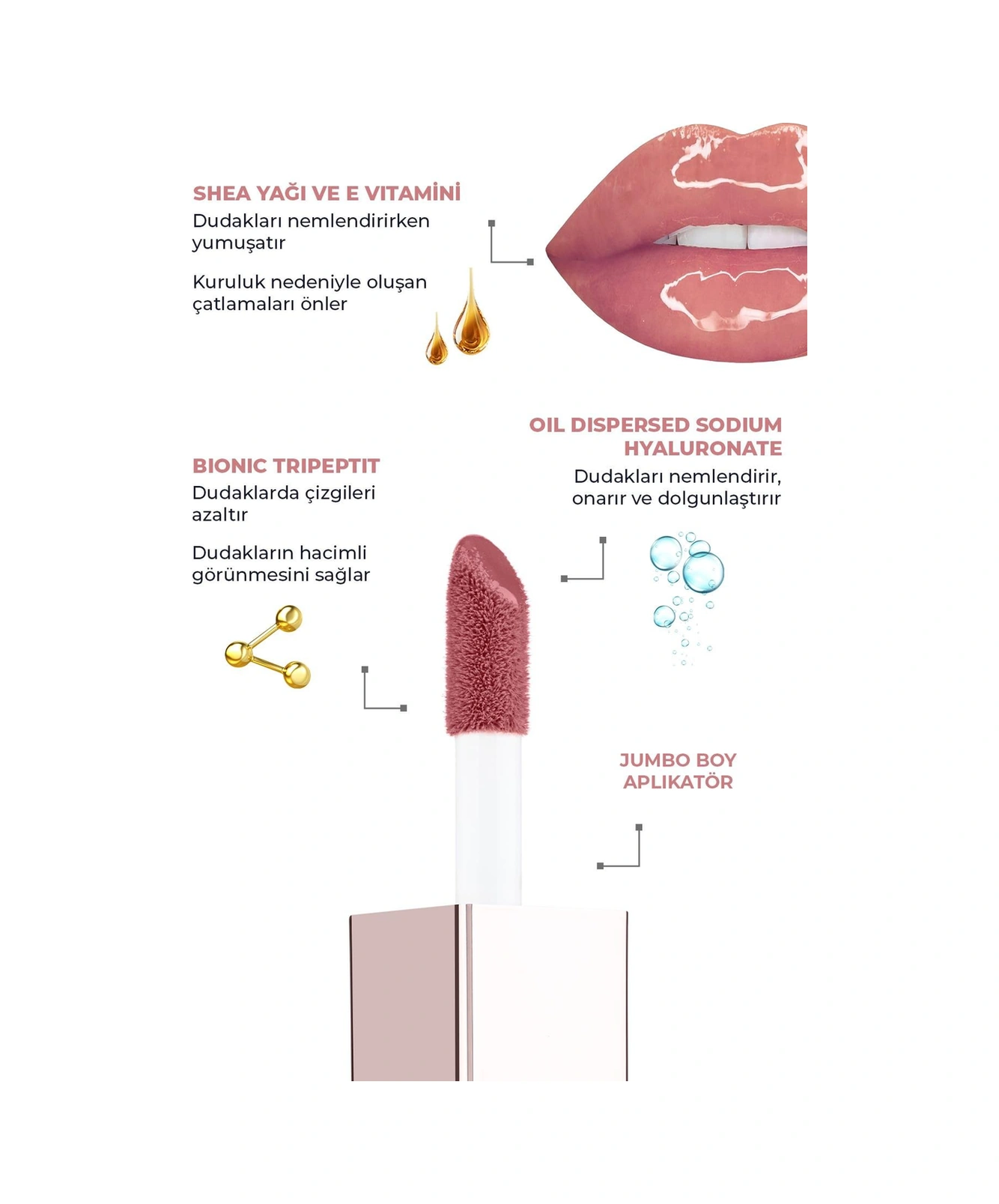 Alix Avien Maxivolumizer Lipgloss 216 Glazing Fuchsia Kalıcı Ve Nemlendirici Ruj Dolgunlaştırıcı Etki