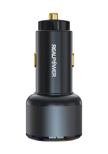 Realpower 125w Hızlı Araç Şarjı + Type-c Den Type-c Kablo Rp-cc125w Siyah