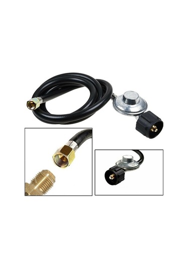 Pazly Propan Tankı Uzatma Hortumu Ve Regülatörü - Gazlı Barbekü Izgara Isıtıcı Lp Siyah