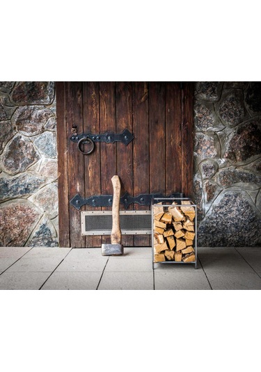 Odunluk Metal Dekoratif Odun Taşıma Kovası