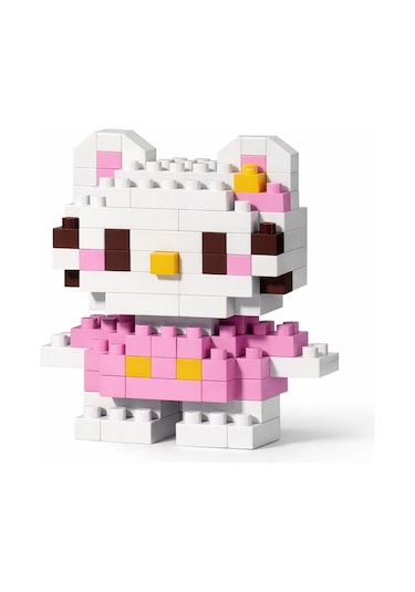 Bricks 3d Puzzle Yapı Blokları Seti - Pembe Hello Kitty