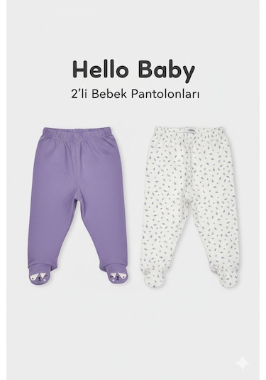 Hellobaby 2li Lila Pantolon Seti