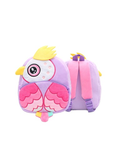 Suofeng Küçük Çocuklar İçin Mor Baykuş Desenli Plüş Sırt Çantası - 3-5 Yaş Okul Çantası, Erkek-kız Çocuklar, Hafif Ve Konforlu Pembe