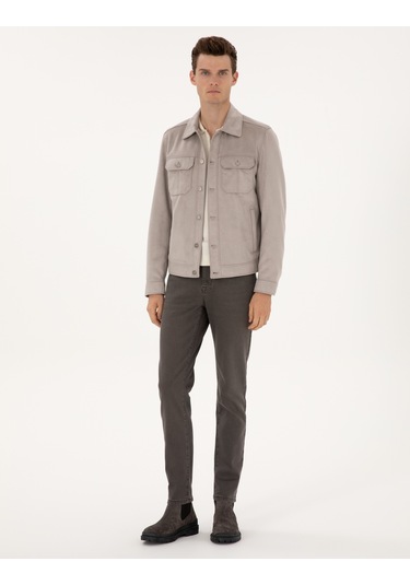 Pierre Cardin Erkek Gri Deri Mont-kaban 50318156-100 Gri