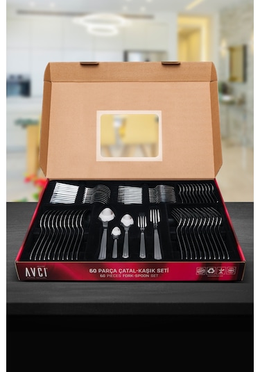 Avcı Yakamoz 60 Parça Çatal Kaşık Bıçak Takımı