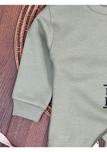 Bisiklet Yaka Peanuts Baskılı Alt Üst 2'li Pijama Takımı 4bb2 Yeşil