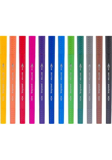 Bruynzeel Fineliner-brush 12'li Çift Taraflı Kalem Seti 60325012