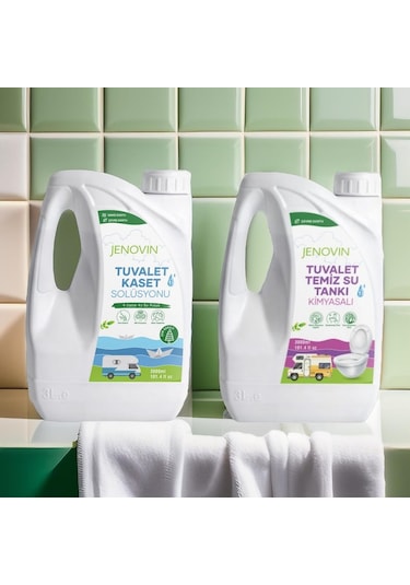 Jenovin Sifon Temizliği Karavan & Tekne Tuvalet Kimyasalı 3L - Katı Atık Parçalama Çam Kokusu