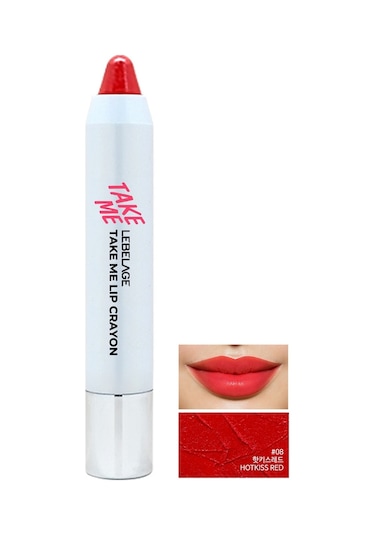 Lebelage Kırmızı Stick Ruj Take Me Lip Crayon 08 Hotkiss Red