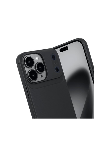 İphone Uyumlu 17 Pro Kılıf Focus Carbon Silikon Kapak Siyah