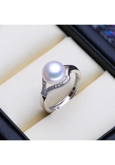 Beyaz Lsooyh Doğal Tatlı Su Inci Kolye Çiçek Kolye Moda Saplama Küpe Yüzükler Kadınlar Için Inci Takı Setleri Beyaz