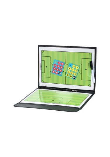 Xindoker Futbol Strateji Tahtası Siyah Deri 31.5x23.5cm Takım Taktik Planlama Aracı