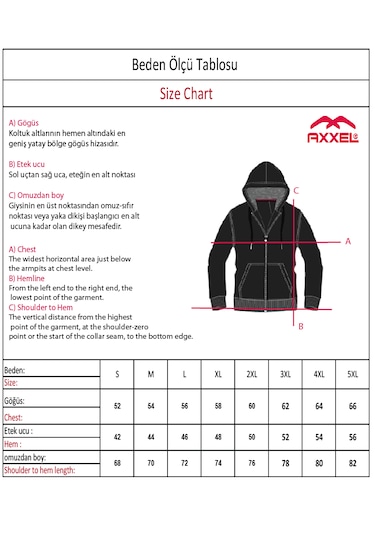 Axxel Erkek Siyah 2 İplik Fermuarlı Kapüşonlu Sweatshirt-w1084 Siyah